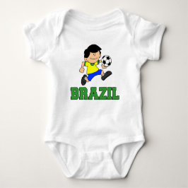 Body Para Bebé Personalizado de fútbol de Brasil