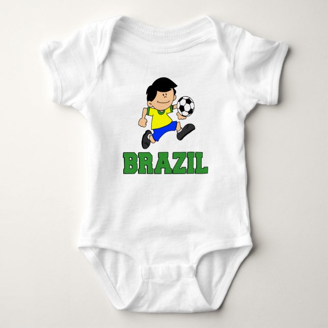 Body Para Bebé Personalizado de fútbol de Brasil (Anverso)
