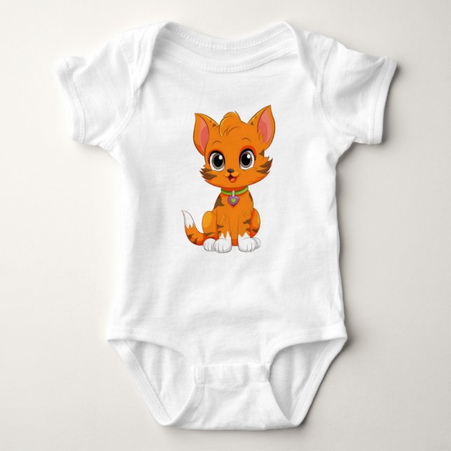 Body Para Bebé Personalizado de gatos adorable (Anverso)