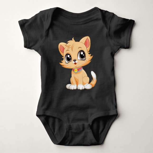 Body Para Bebé Personalizado de gatos adorable (Anverso)