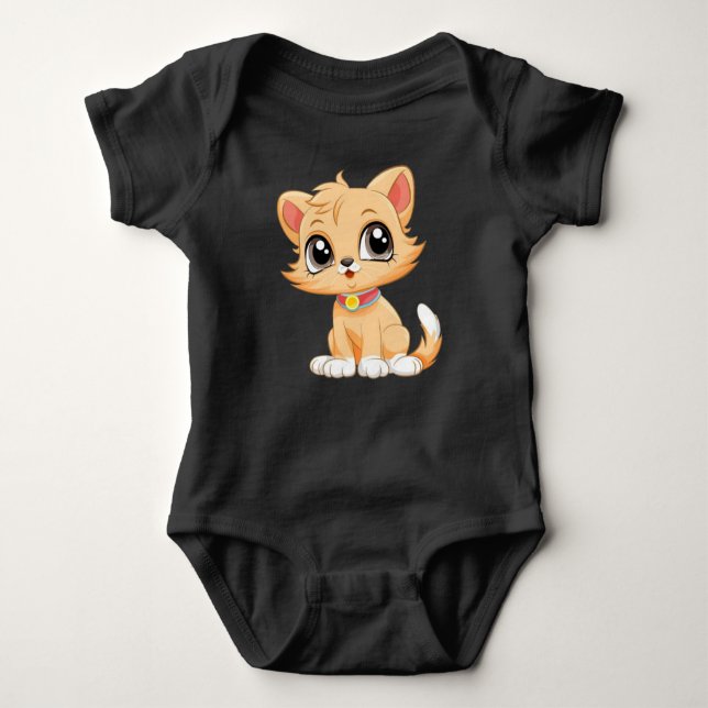Body Para Bebé Personalizado de gatos adorable (Anverso)