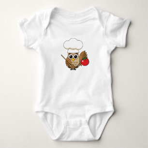 Body Para Bebé Personalizado de Lechuza Cocina