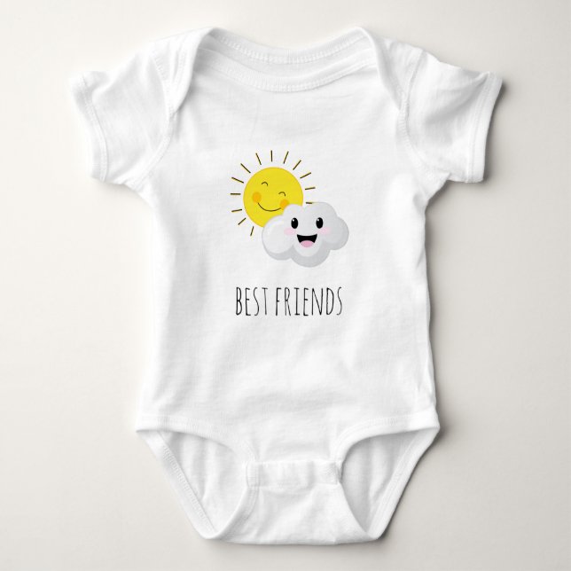 Body Para Bebé Personalizado de mejores amigos humorísticos de so (Anverso)