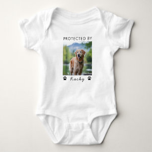 Body Para Bebé Personalizado de moda protegido por perros Foto y 
