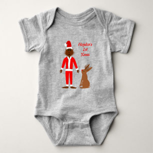 Body Para Bebé Personalizado de Navidades de Santa Sasquatch y Ja