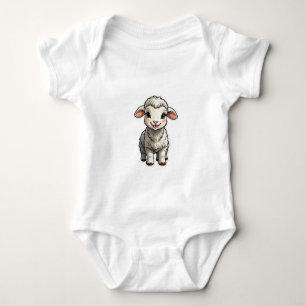 Body Para Bebé Personalizado de ovejas Baby Girl Bodysuit