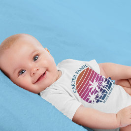 Body Para Bebé Personalizado de palmeras de palmera en playa de l