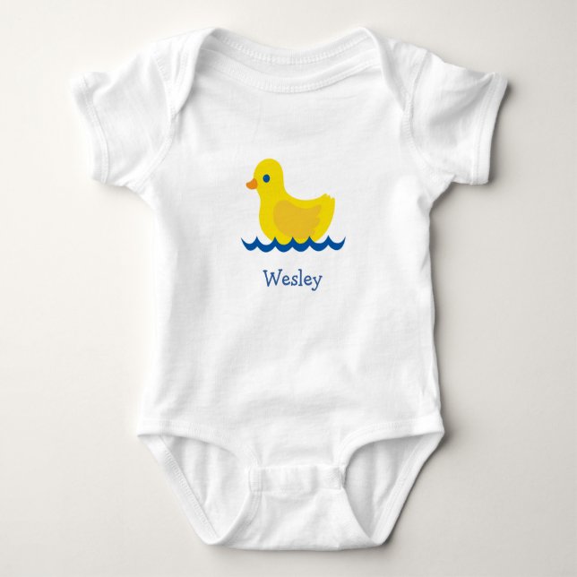 Body Para Bebé Personalizado de pato de goma Baby Bodysuit (Anverso)