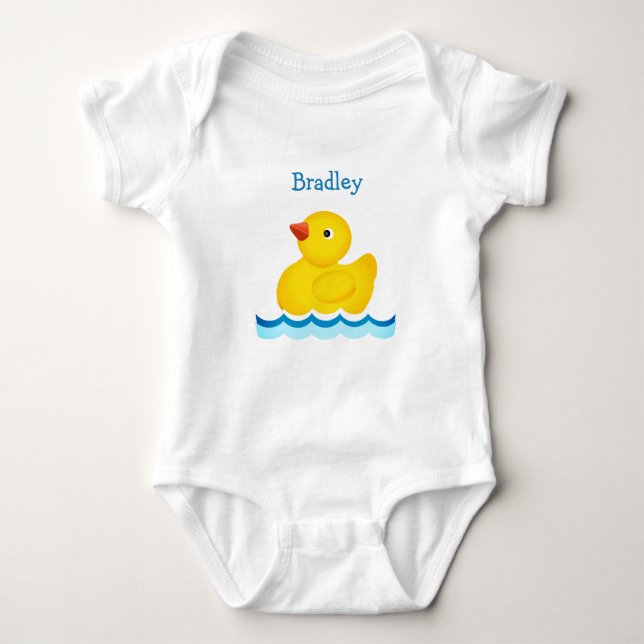 Body Para Bebé Personalizado de pato de goma Baby Bodysuit (Anverso)