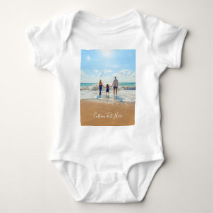 Body Para Bebé Personalizado de su foto y texto personalizado