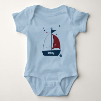 Body Para Bebé Personalizado de velero acuático