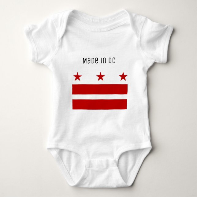 Body Para Bebé Personalizado de Washington DC (Anverso)