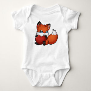 Body Para Bebé personalizado de zorros de corazón