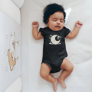Body Para Bebé Personalizado del bebé de la escuela de la luna