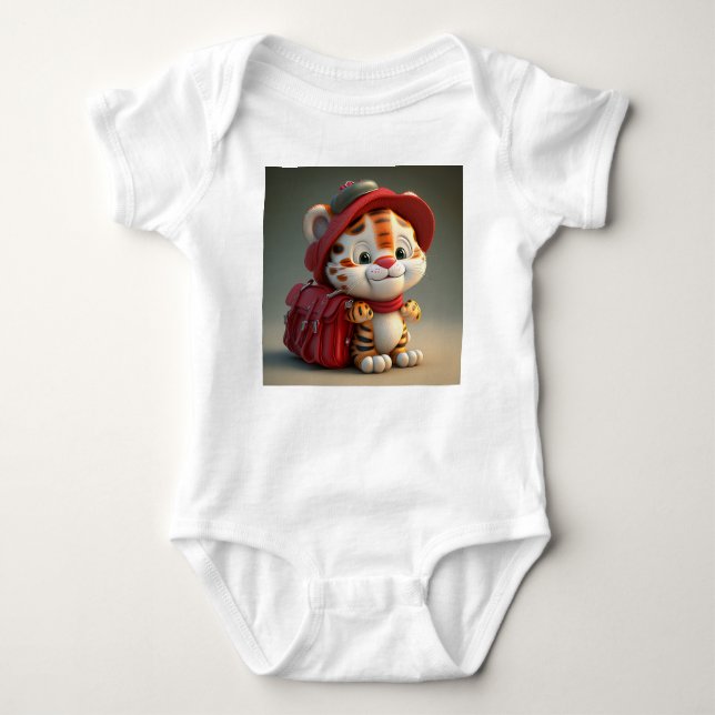 Body Para Bebé Personalizado del tigre del bebé-76775 (Anverso)