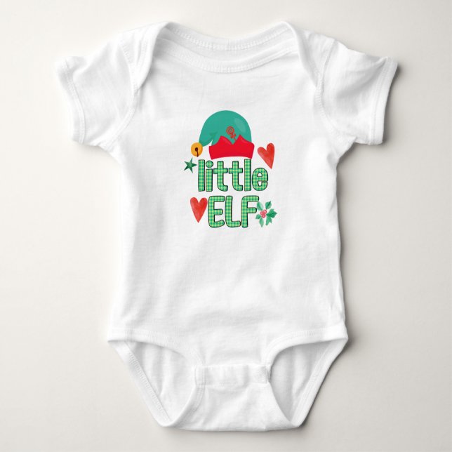 Body Para Bebé Personalizado divertida Navidad pequeño niño mayor (Anverso)