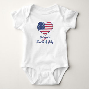 Body Para Bebé Personalizado el primer 4 de julio del bebé