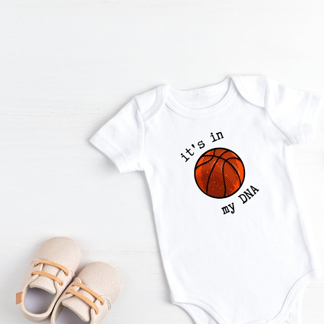 Body Para Bebé Personalizado es en mi baloncesto de ADN (Personalized It's in my DNA )