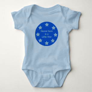 Body Para Bebé Personalizado estrella de la celebridad azul brill