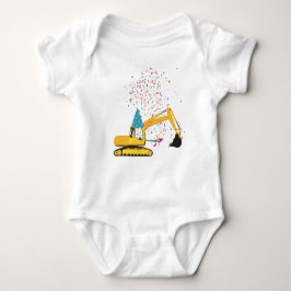 Body Para Bebé Personalizado Excavator Construcción Camión Fiesta