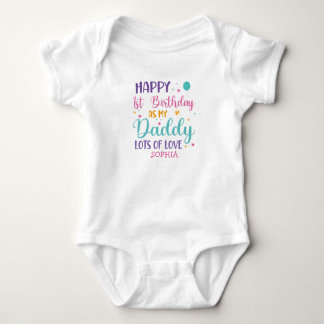 Body Para Bebé Personalizado Feliz Cumpleaños | 1 cumpleaños como