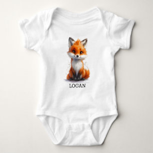 Body Para Bebé Personalizado Fox Cub