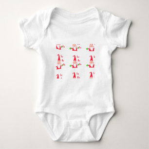 Body Para Bebé Personalizado gracioso Mouse Santa Ho Ho Ho T-Shir