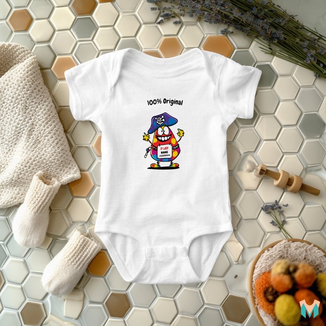 Body Para Bebé Personalizado Guay Baby Pirate con nombre y etique (Subido por el creador)
