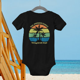 Body Para Bebé Personalizado Guay Tropical Beach Trip Palm Trees