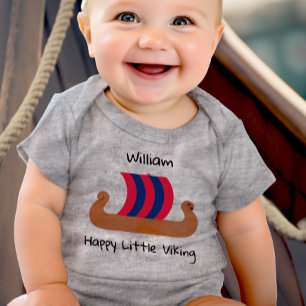 Body Para Bebé Personalizado Happy Little Viking