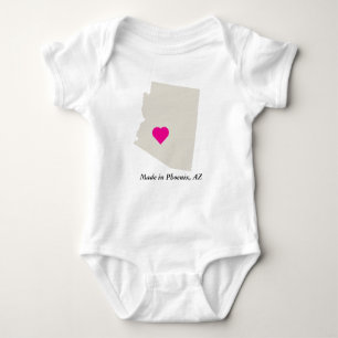 Body Para Bebé Personalizado Hecho En Arizona Estado Love Baby Te