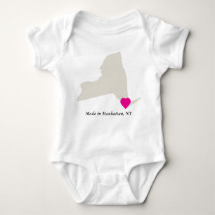 Body Para Bebé Personalizado Hecho En Manhattan, New York State L