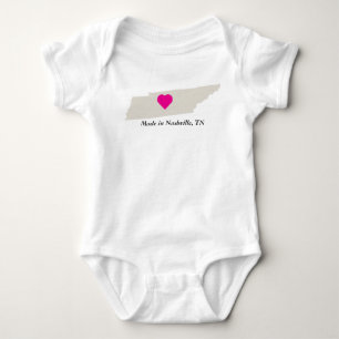 Body Para Bebé Personalizado Hecho En Tennessee, Estado Love Baby