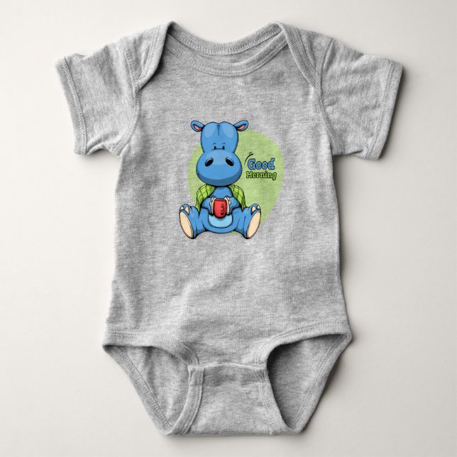 Body Para Bebé Personalizado Hippo | (Anverso)
