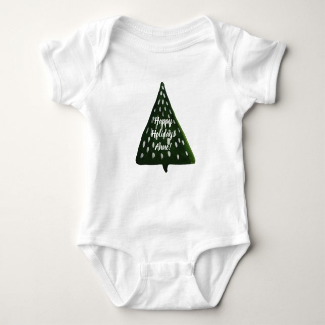 Body Para Bebé Personalizado Holiday Baby Bodysuit (Anverso)