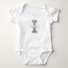 Body Para Bebé Personalizado I Primer Monograma Plata Su Nombre