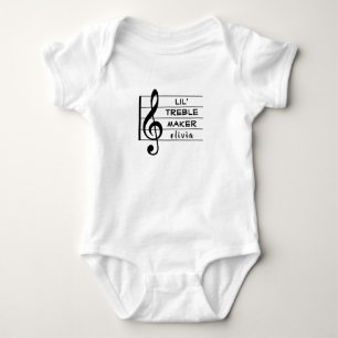 Body Para Bebé Personalizado Lil Treble Maker Music Design