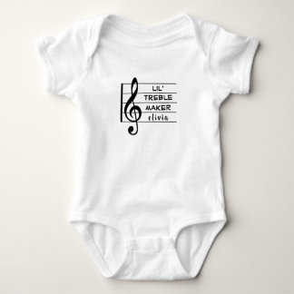 Body Para Bebé Personalizado Lil Treble Maker Music Design