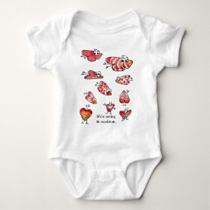 Body Para Bebé Personalizado lindo amor corazón bebé