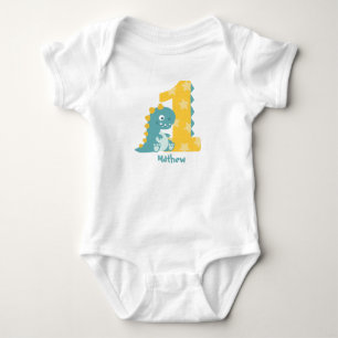 Body Para Bebé Personalizado lindo bebé dinosaurios Primer cumpl