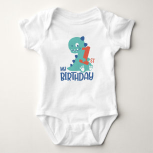 Body Para Bebé Personalizado lindo bebé dinosaurios primer cumple