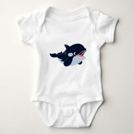 Body Para Bebé Personalizado lindo Bebé Orca Baby Bodysuit