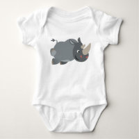 Personalizado lindo cargando ropa de bebé rinocero