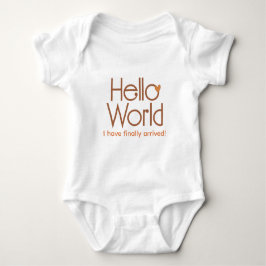 Body Para Bebé Personalizado lindo Hello World Baby ha llegado On