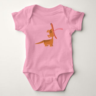 Body Para Bebé Personalizado lindo Yawning Thylacine Baby T-Shirt