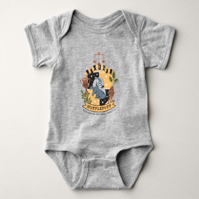 Body Para Bebé Personalizado Loyal Hufflepuff (Anverso)