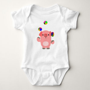 Body Para Bebé Personalizado malabarista lindo Cerdo Bebé Bodysui
