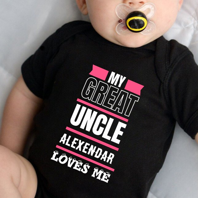 Body Para Bebé Personalizado Mi Gran tío me ama (Subido por el creador)