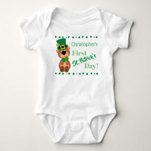 Body Para Bebé Personalizado Mi primer oso del día de San Patró