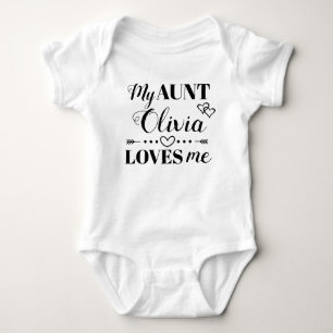 Body Para Bebé Personalizado Mi Tía Me Ama
